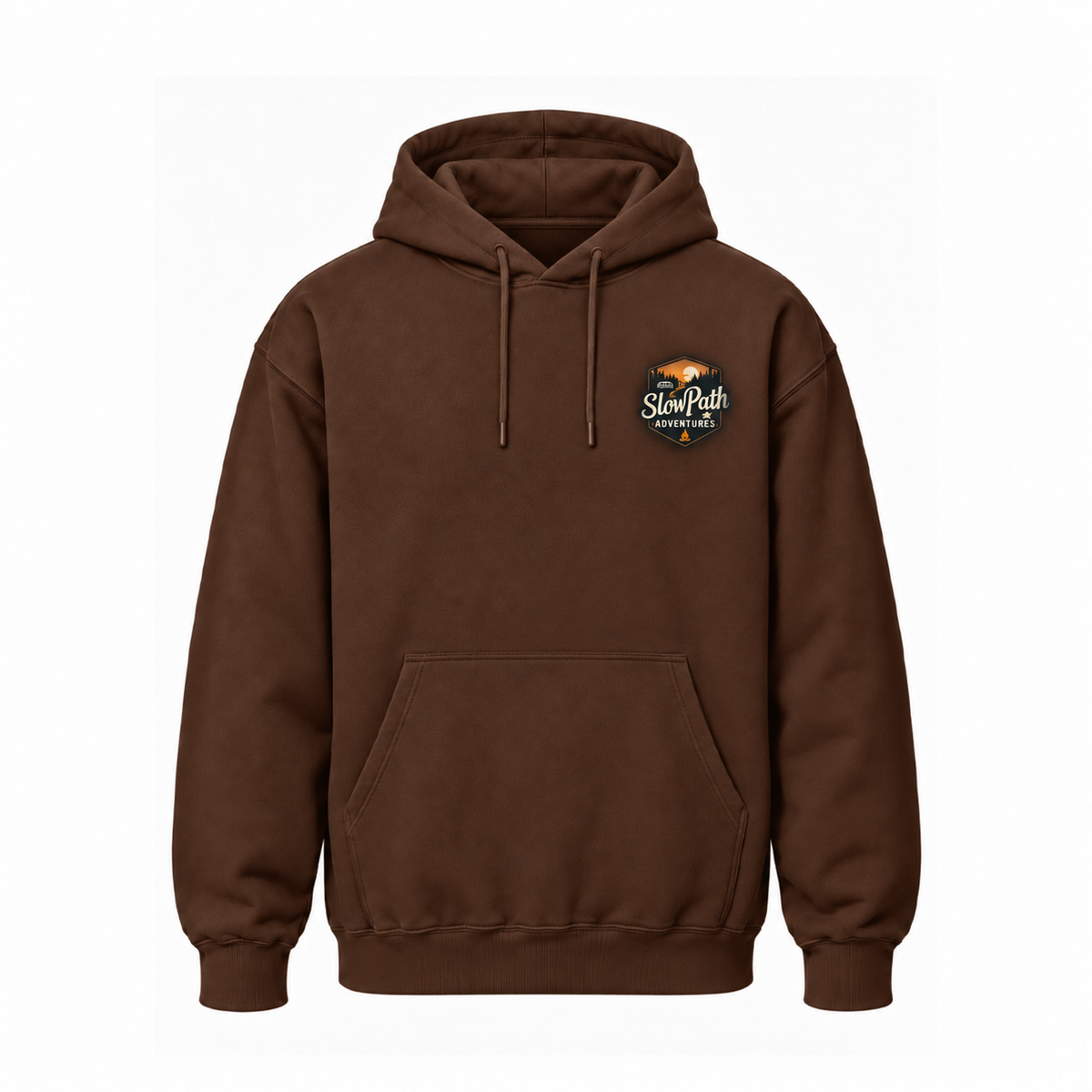 Slow Path Vintage Eagle & Mountain Graphic  Hoodie