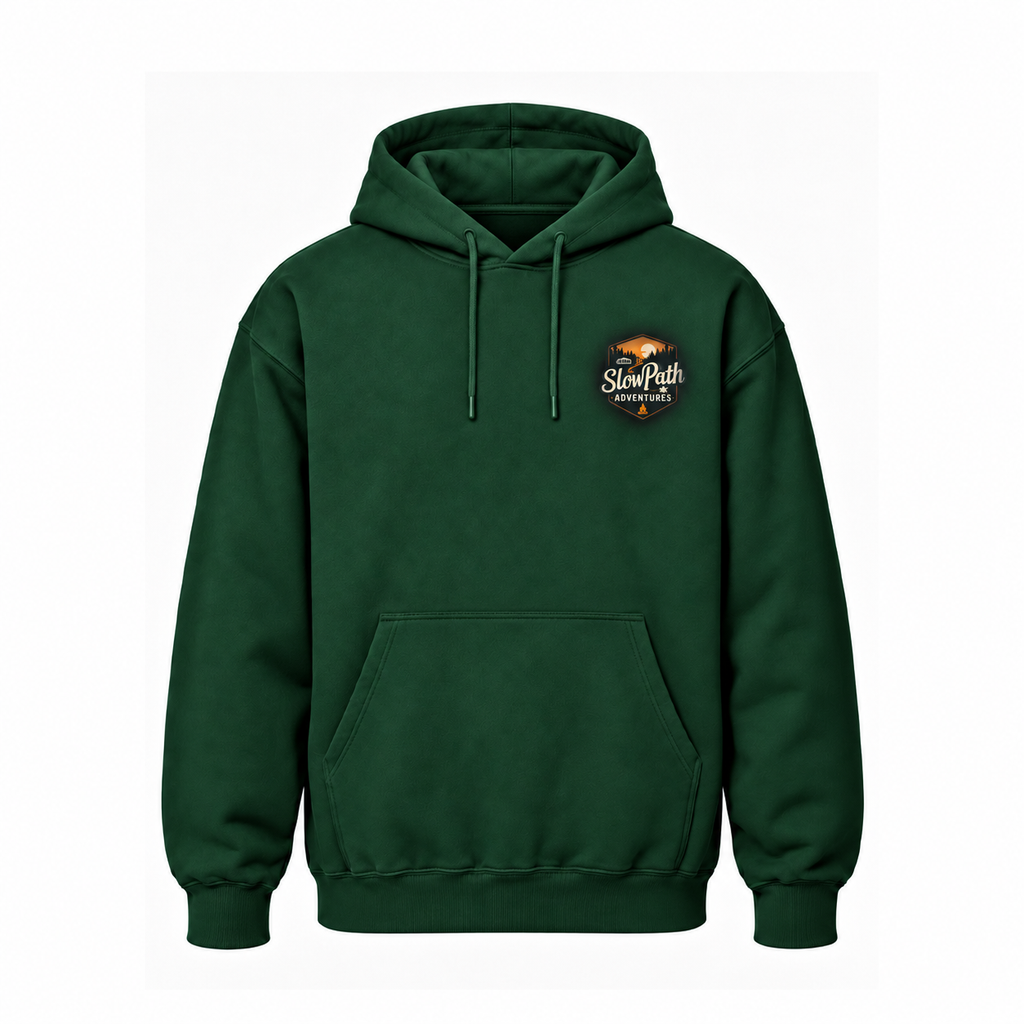 Slow Path Vintage Eagle & Mountain Graphic  Hoodie
