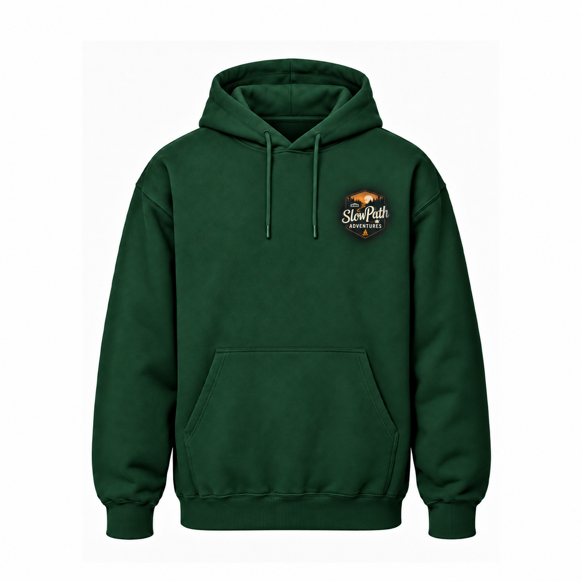Slow Path Vintage Eagle & Mountain Graphic  Hoodie