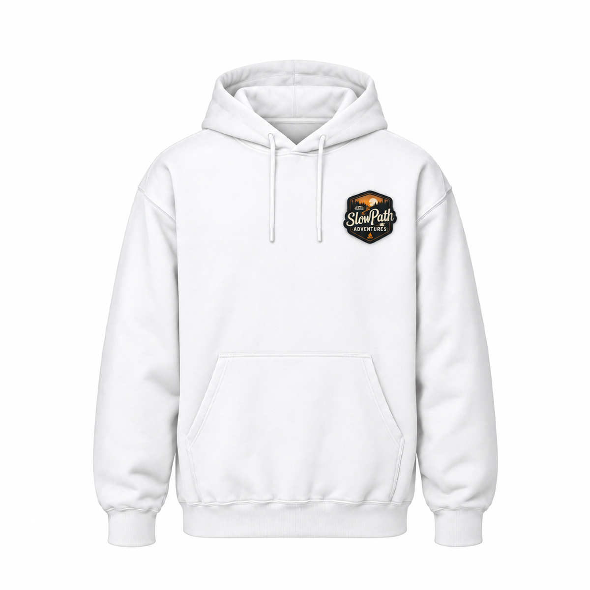 Slow Path Vintage Eagle & Mountain Graphic  Hoodie
