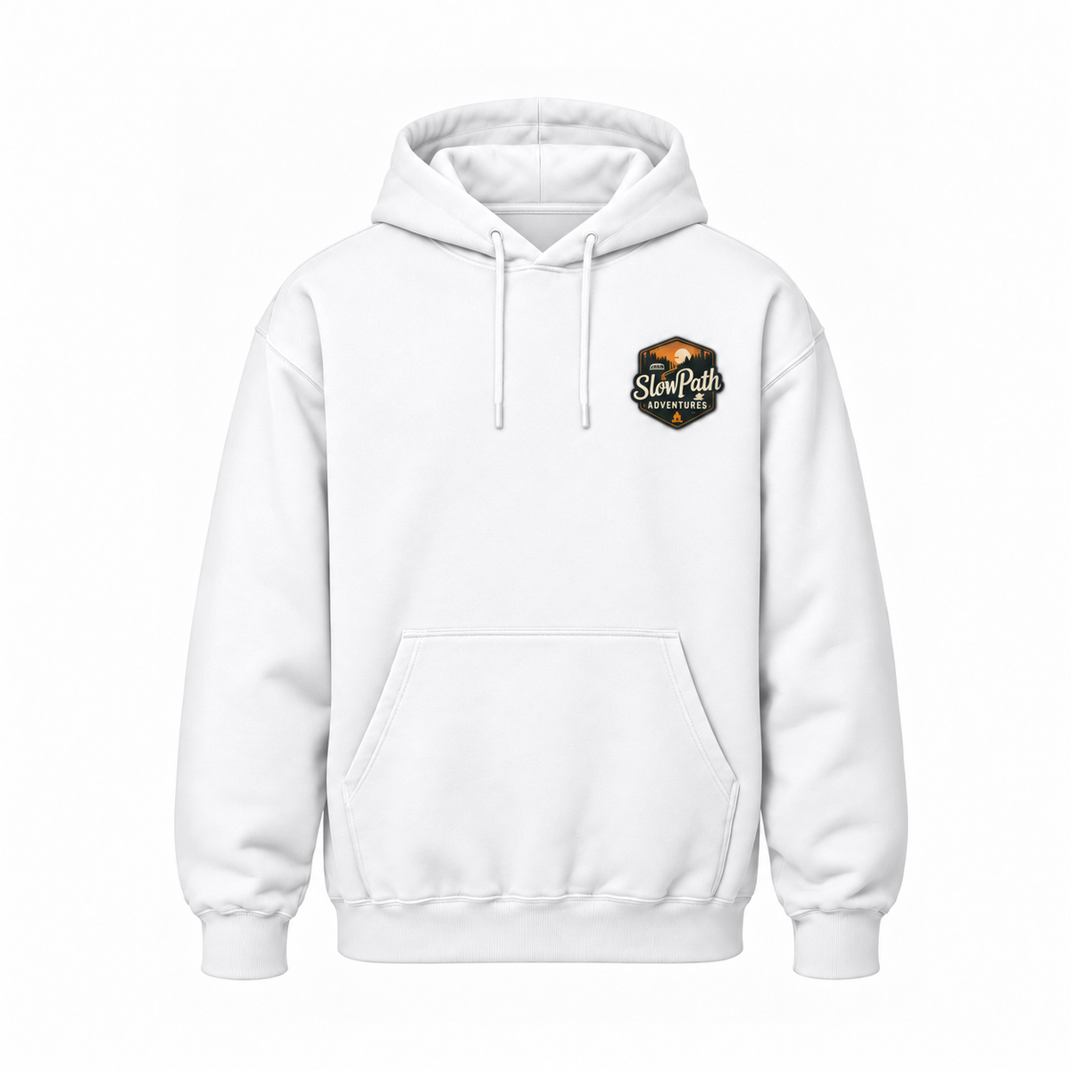 Slow Path Vintage Mountain Hiking & Outdoor Adventure  Hoodie