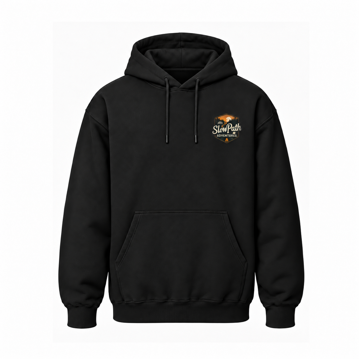 Slow Path Vintage Mountain Hiking & Outdoor Adventure  Hoodie