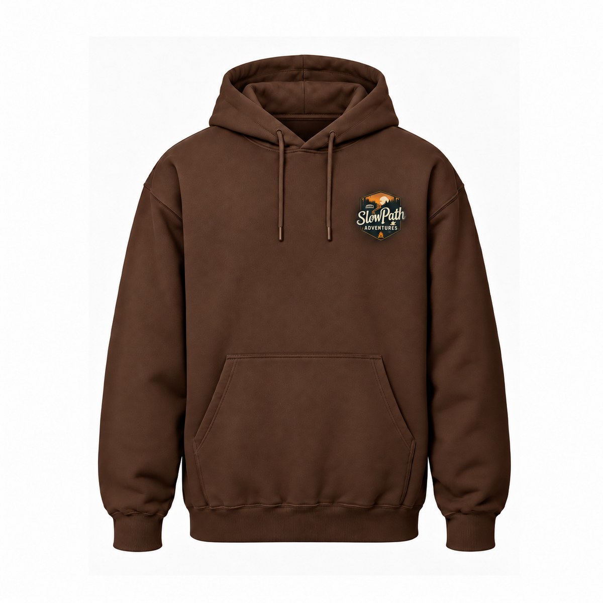 Slow Path Vintage Mountain Hiking & Outdoor Adventure  Hoodie