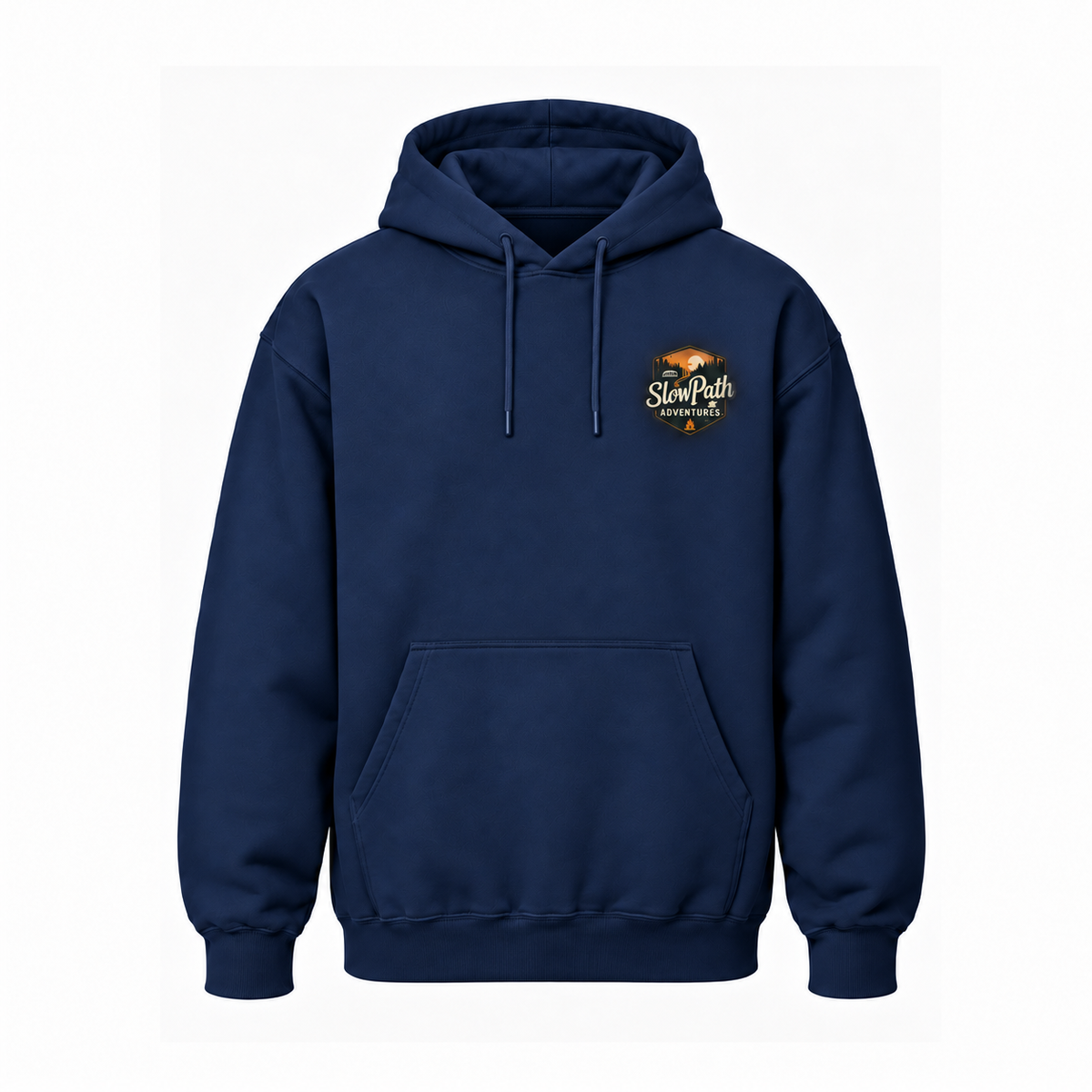 Slow Path Vintage Mountain Hiking & Outdoor Adventure  Hoodie