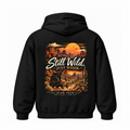 Slow Path Vintage Desert Off-Road Adventure & Canyon Sunset Graphic Hoodie