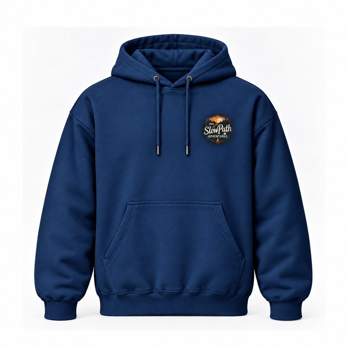 Slow Path Vintage Desert Off-Road Adventure & Canyon Sunset Graphic Hoodie