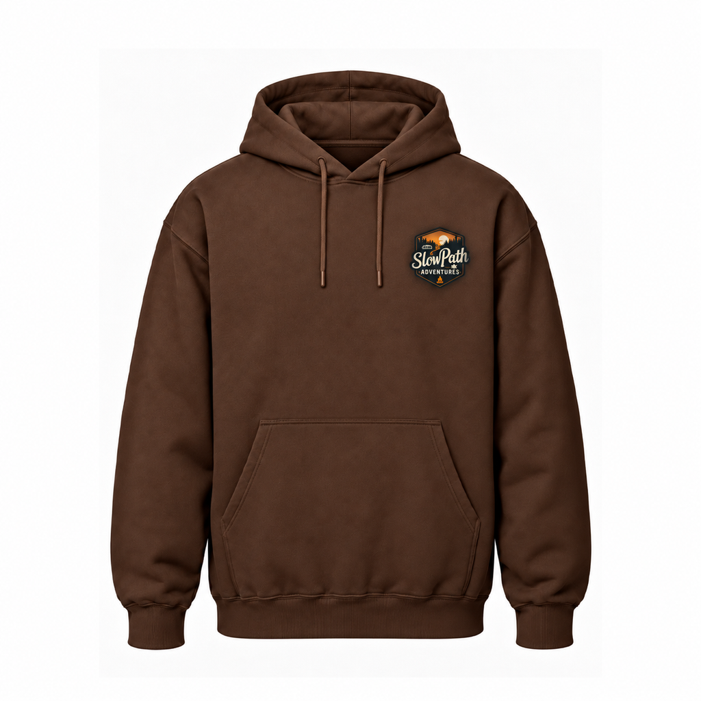 Slow Path Vintage Forest Bear Graphic Hoodie