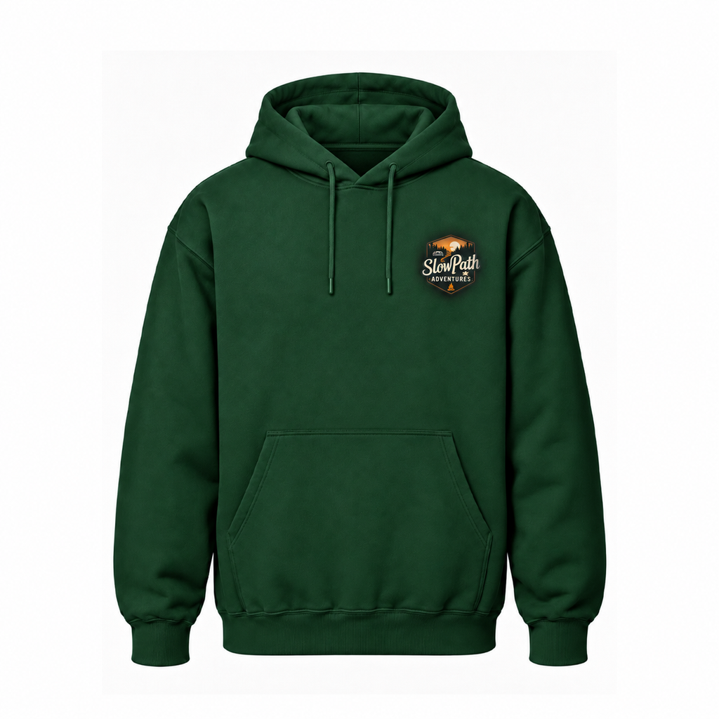 Slow Path Vintage Forest Bear Graphic Hoodie