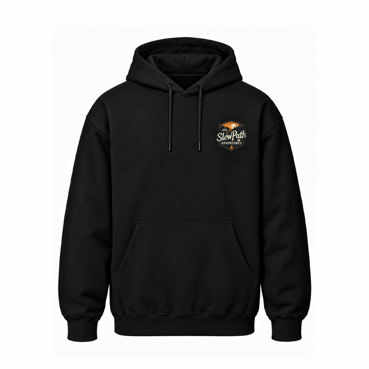 Slow Path Vintage Eagle & Mountain Graphic  Hoodie