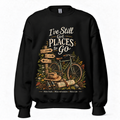 Slow Path Vintage Bicycle, Cycling Trail & Outdoor Adventure Graphic Sweatshirt