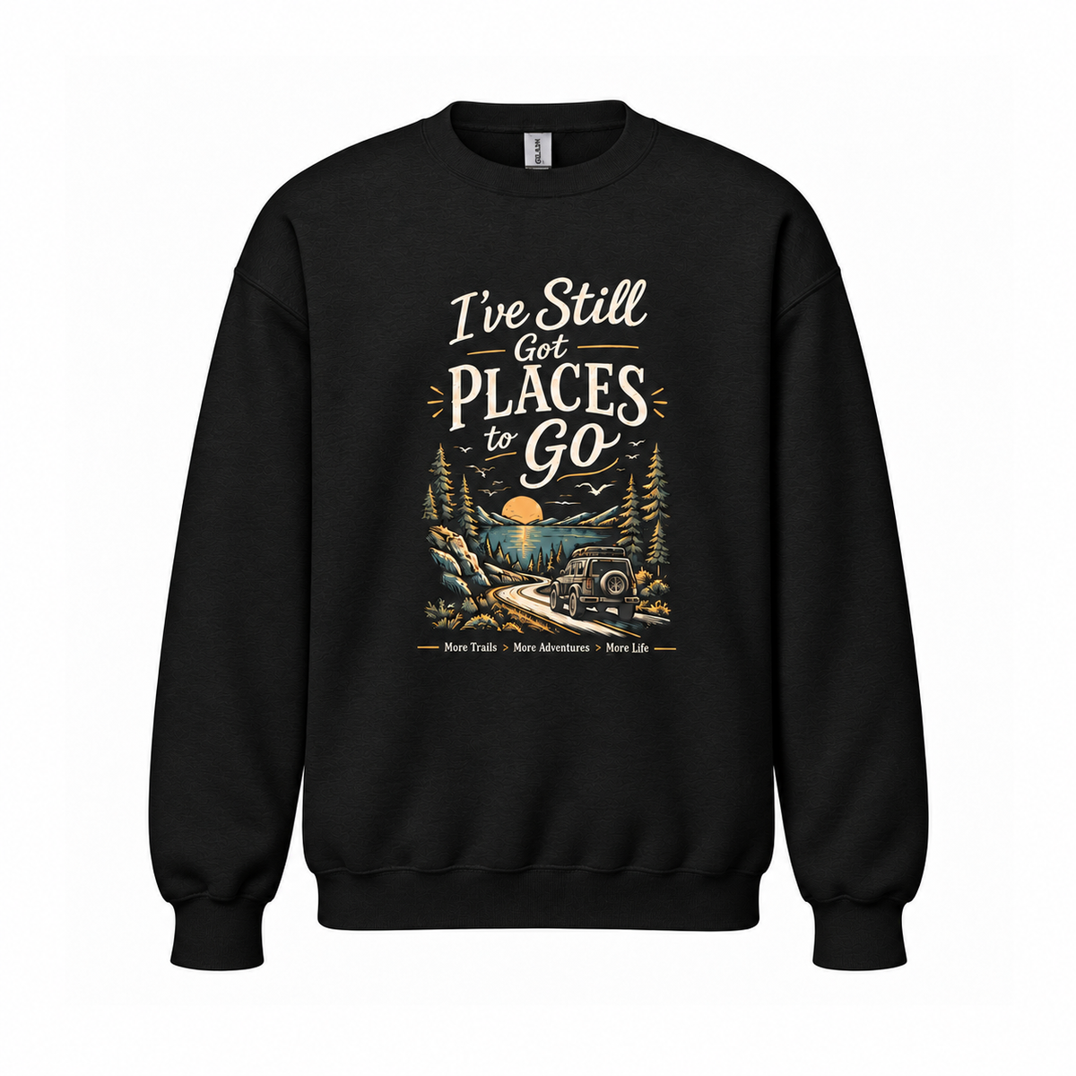 Slow Path  Vintage 4x4 Off-Road Mountain Adventure Graphic Sweatshirt