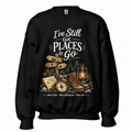 Slow Path Vintage Hiking Gear, Camping Lantern & Outdoor Adventure Graphic Sweatshirt